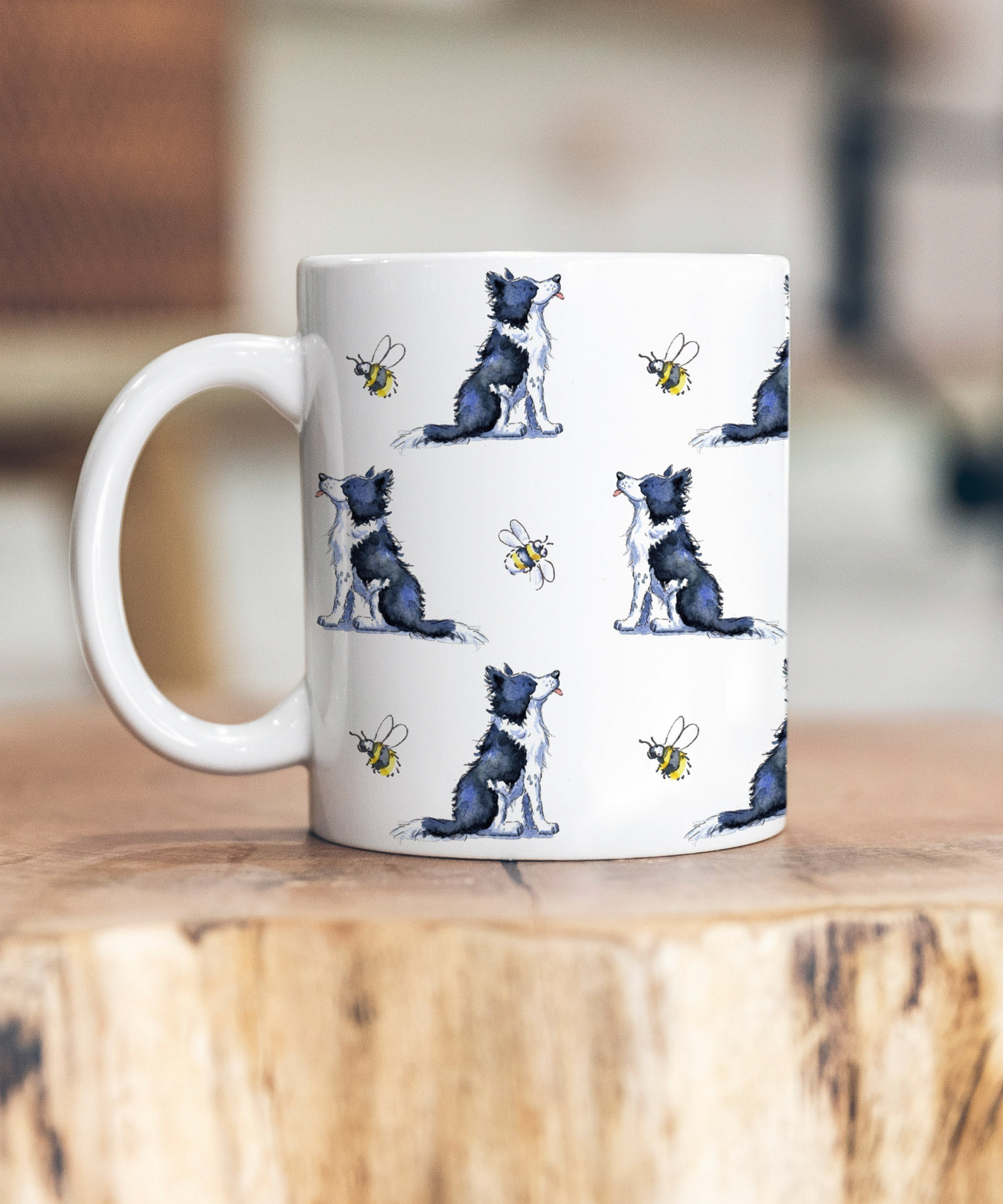 Dog and Bee Ceramic Mug