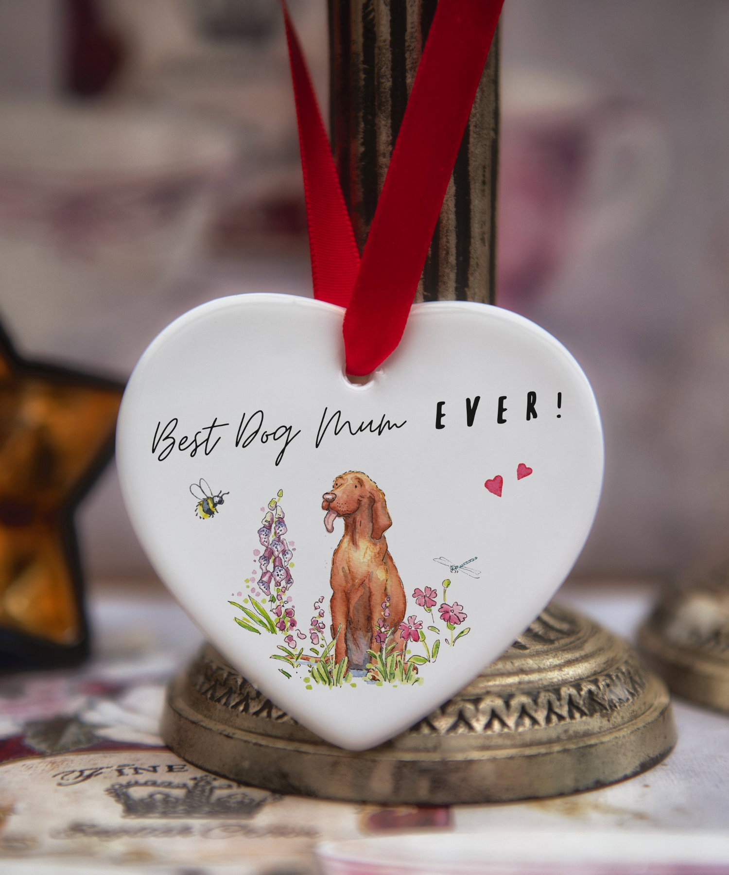 Dog Breed Ceramic Hearts