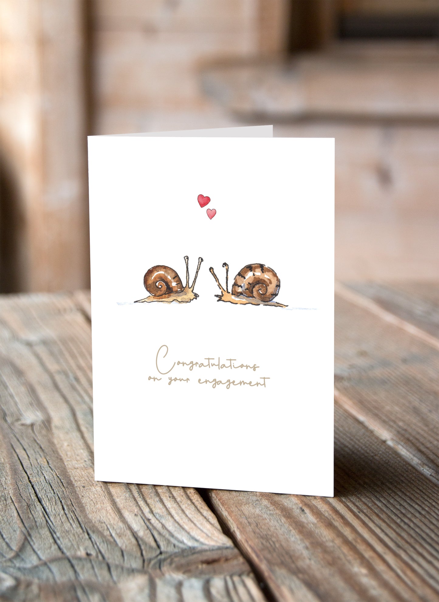 Sam & Shirley Snail Engagement Greeting Card - Pack of 6