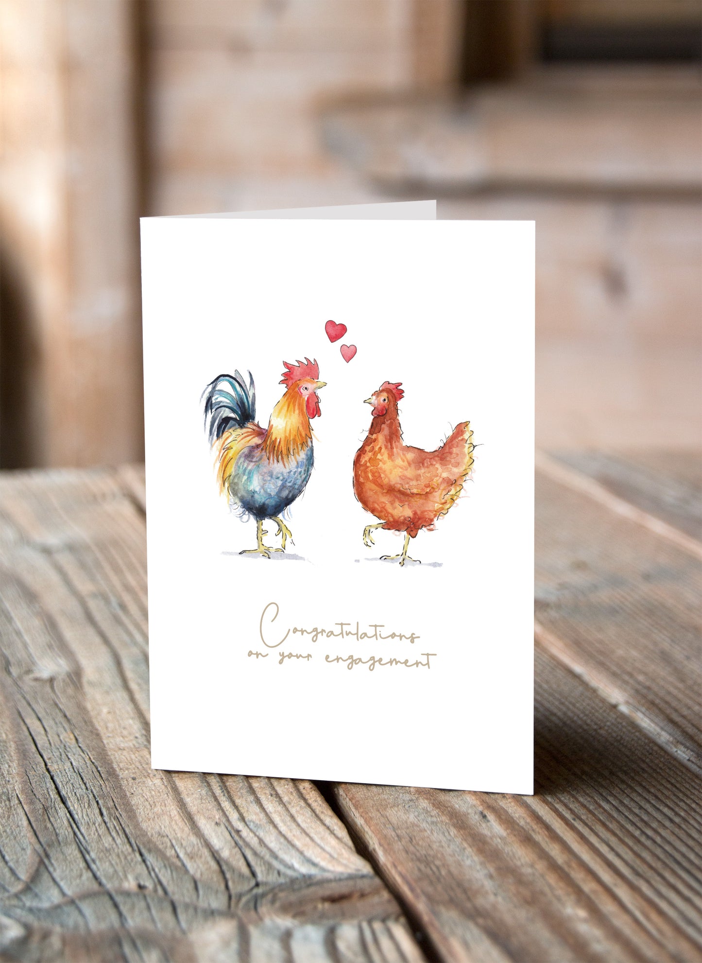 Country Chicks Engagement Greeting Card - Pack of 6