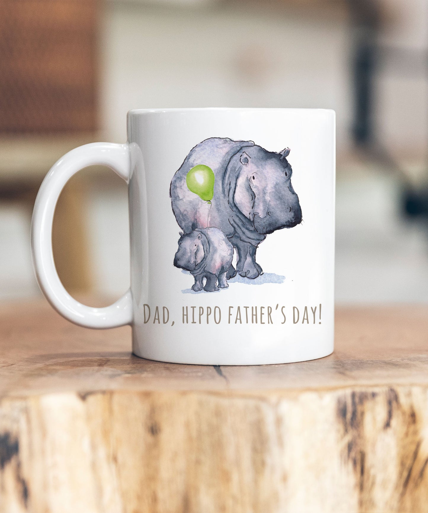 Hippo Father's Day Ceramic Mug- Wildlife Collection