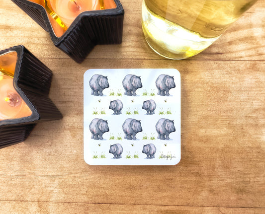 Hippo Pattern Coaster - Wildlife Collection