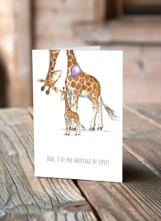 I've No Shortage of Love - Father's Day Card - Wildlife Collection - Pack of 6