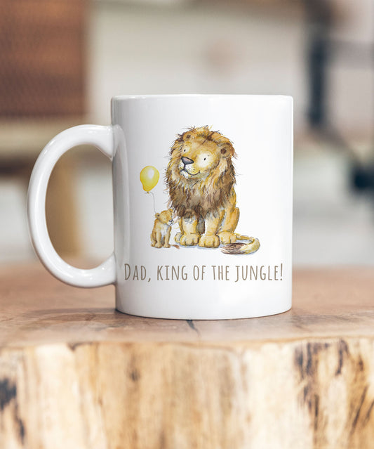 King of the Jungle Lion Father's Day Ceramic Mug - Wildlife Collection