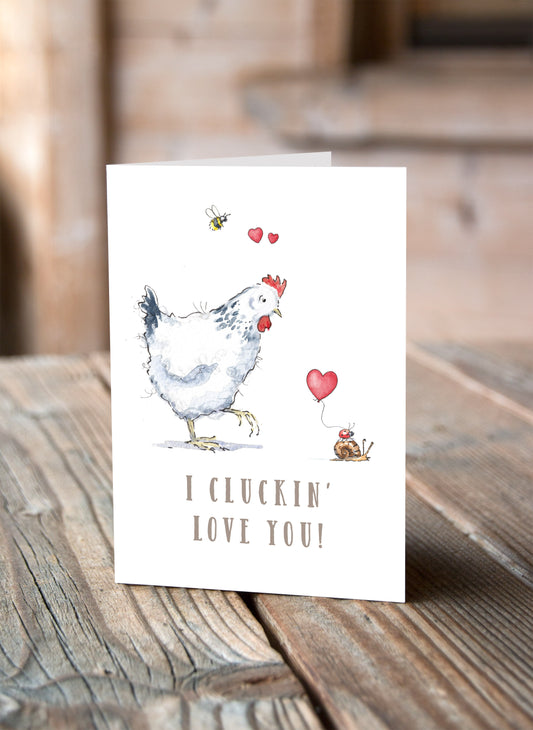 Love You Chicken Card - Pack of 6