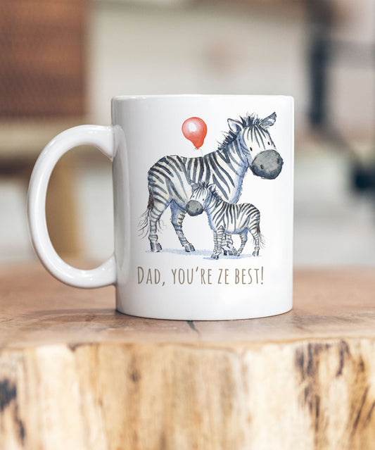 You're The Ze Best Zebra Father's Day Ceramic Mug - Wildlife Collection