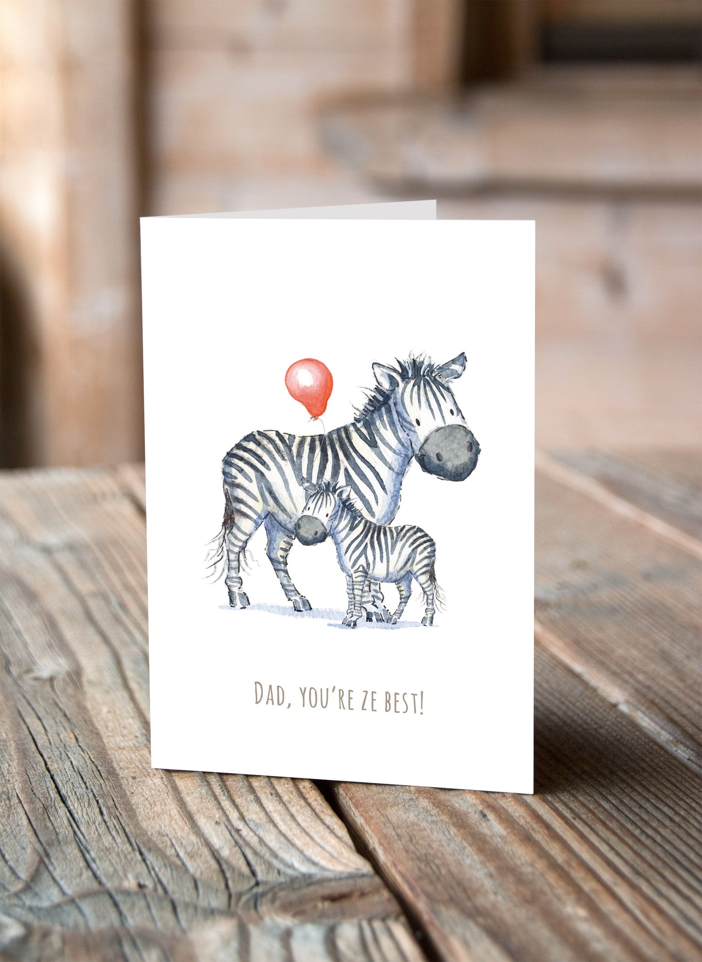 You're Ze Best - Father's Day Card - Wildlife Collection - Pack of 6