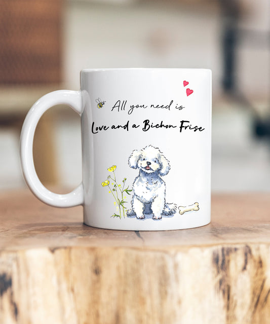 Love and a Bichon Frise Ceramic Mug