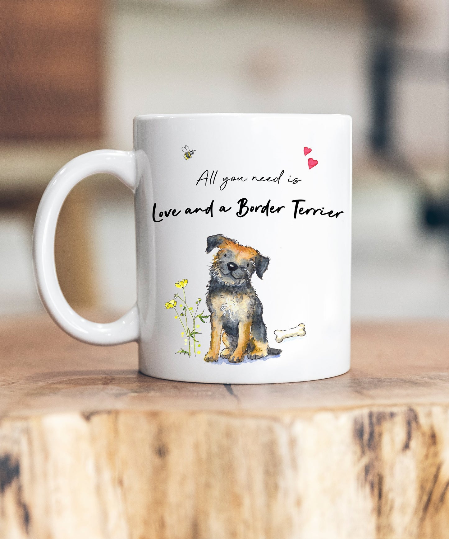Love and a Border Terrier Ceramic Mug