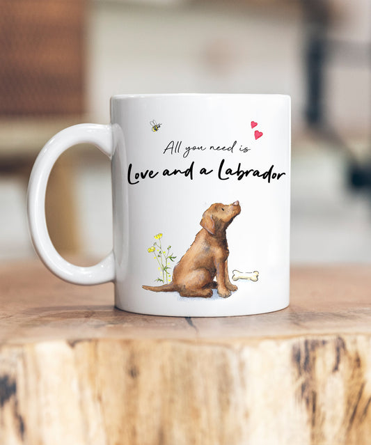 Love and a Labrador Chocolate Ceramic Mug