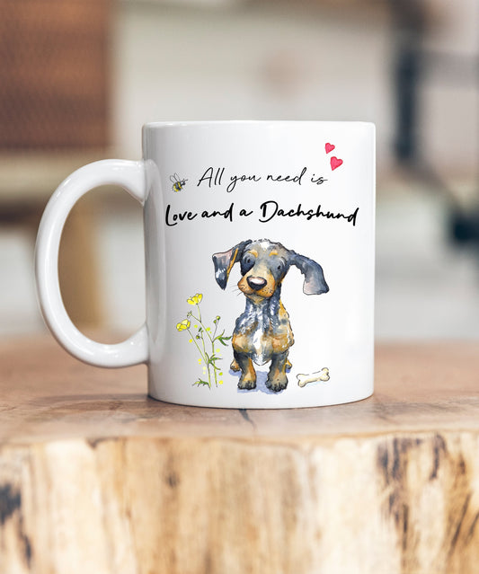 Love and a Dachshund Dapple Ceramic Mug