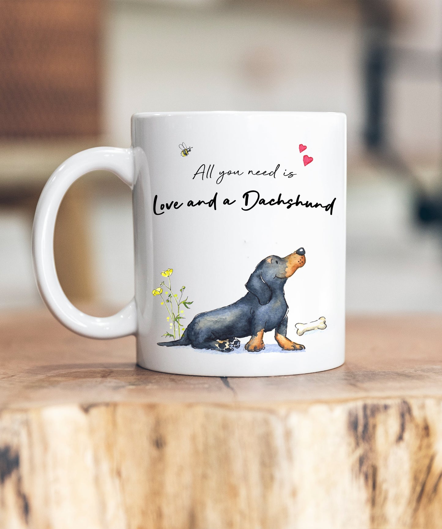 Love and a Dachshund Ceramic Mug