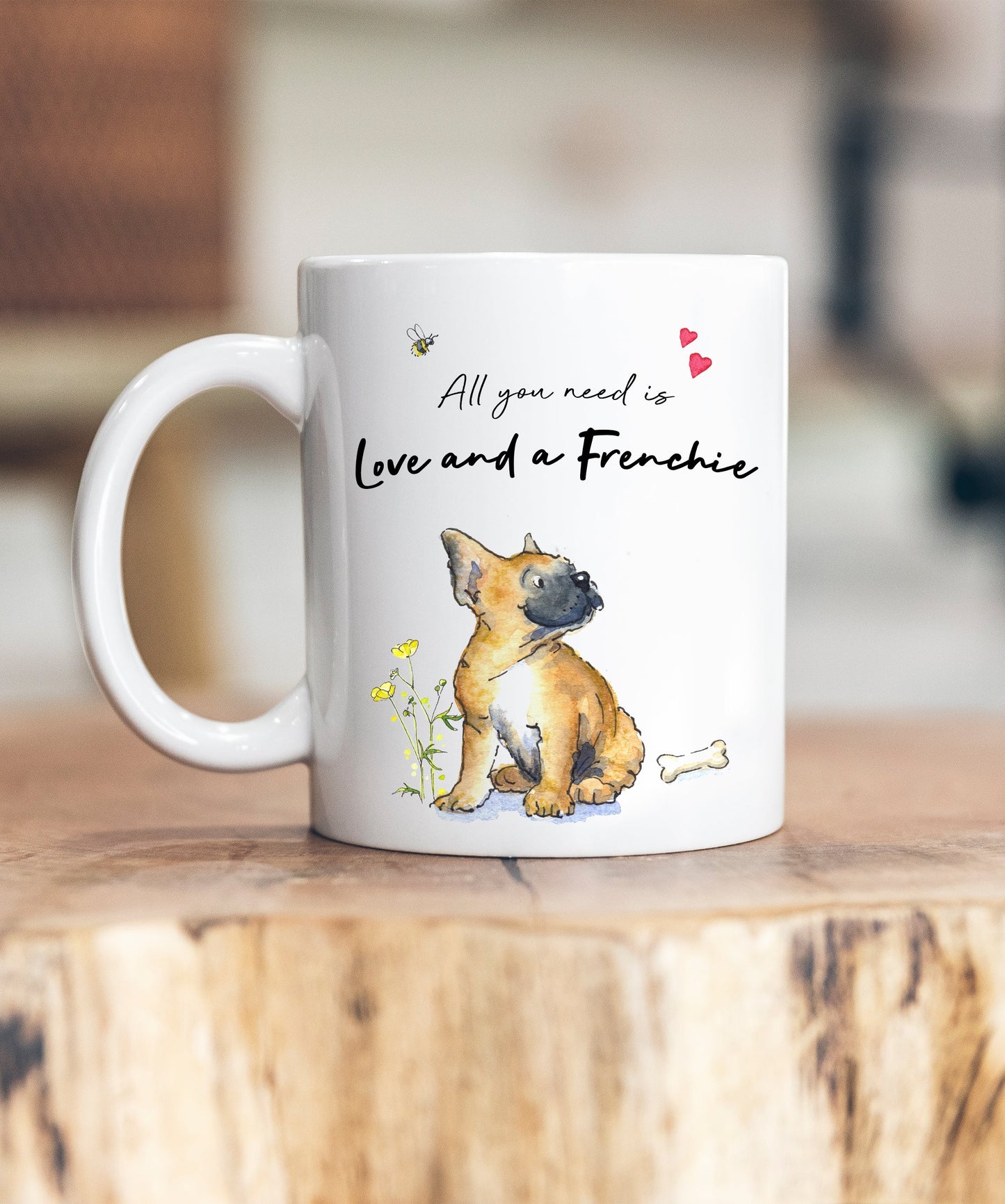 Love and a Frenchie Ceramic Mug