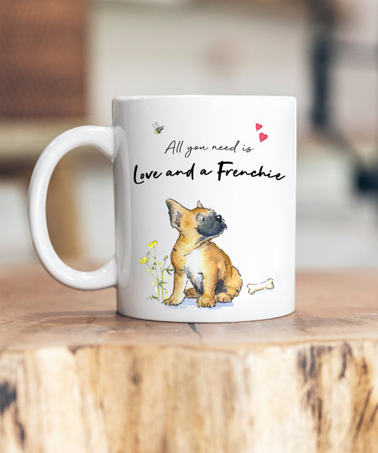 Love and a Frenchie Ceramic Mug