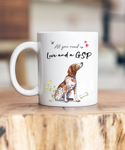 Love and a German Shorthaired Pointer Ceramic Mug