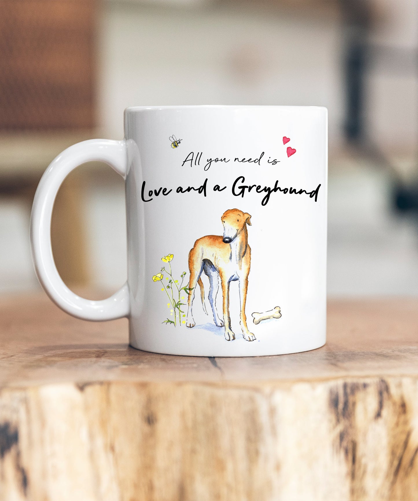 Love and a Greyhound Ceramic Mug