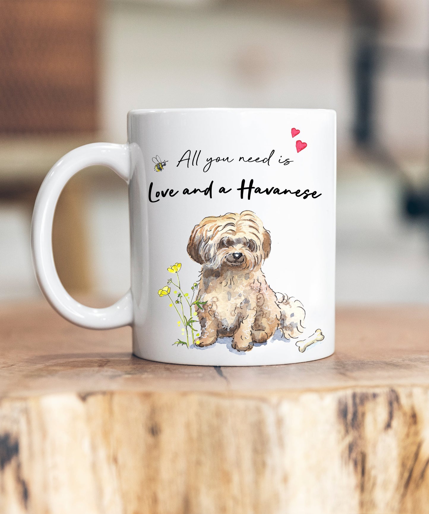 Love and a Havanese Fawn Ceramic Mug