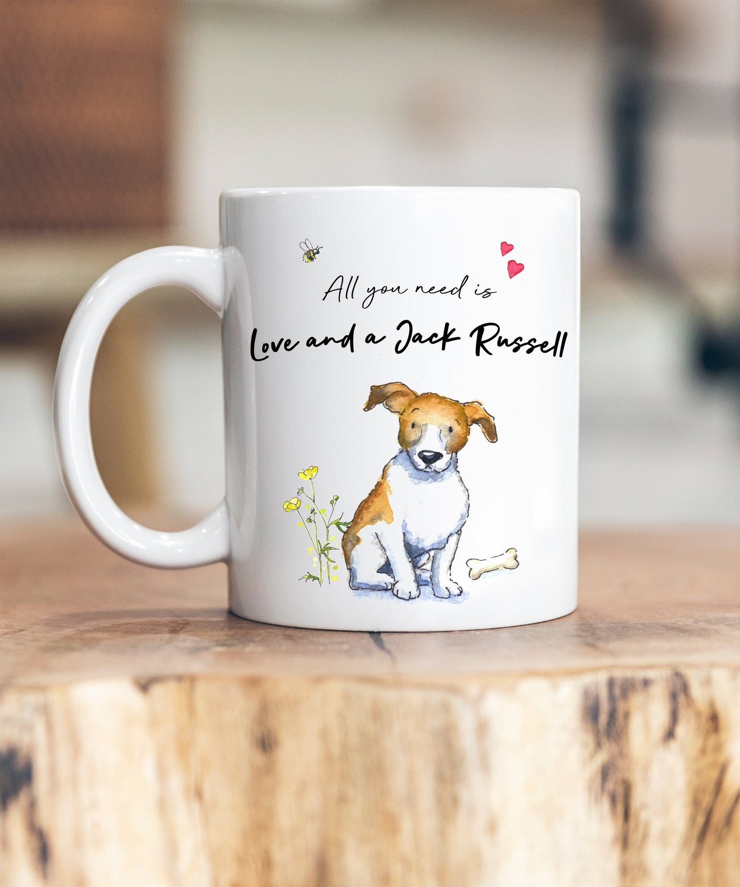 Love and a Jack Russell Ceramic Mug