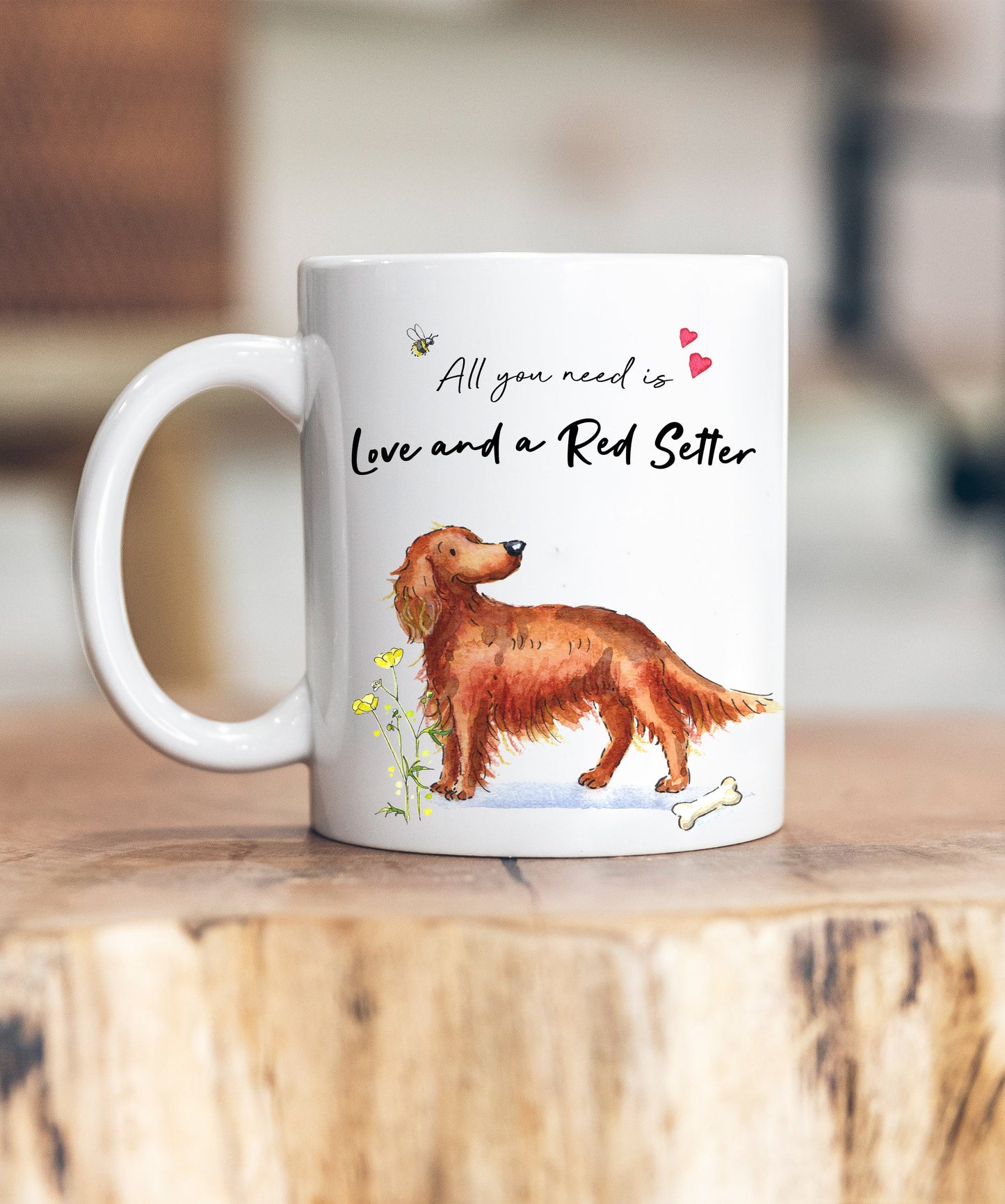 Love and a Red Setter Ceramic Mug