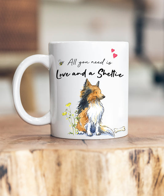 Love and a Sheltie Ceramic Mug