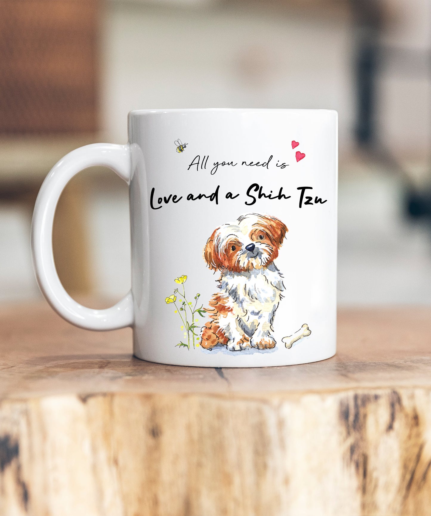 Love and a Shih Tzu Ceramic Mug