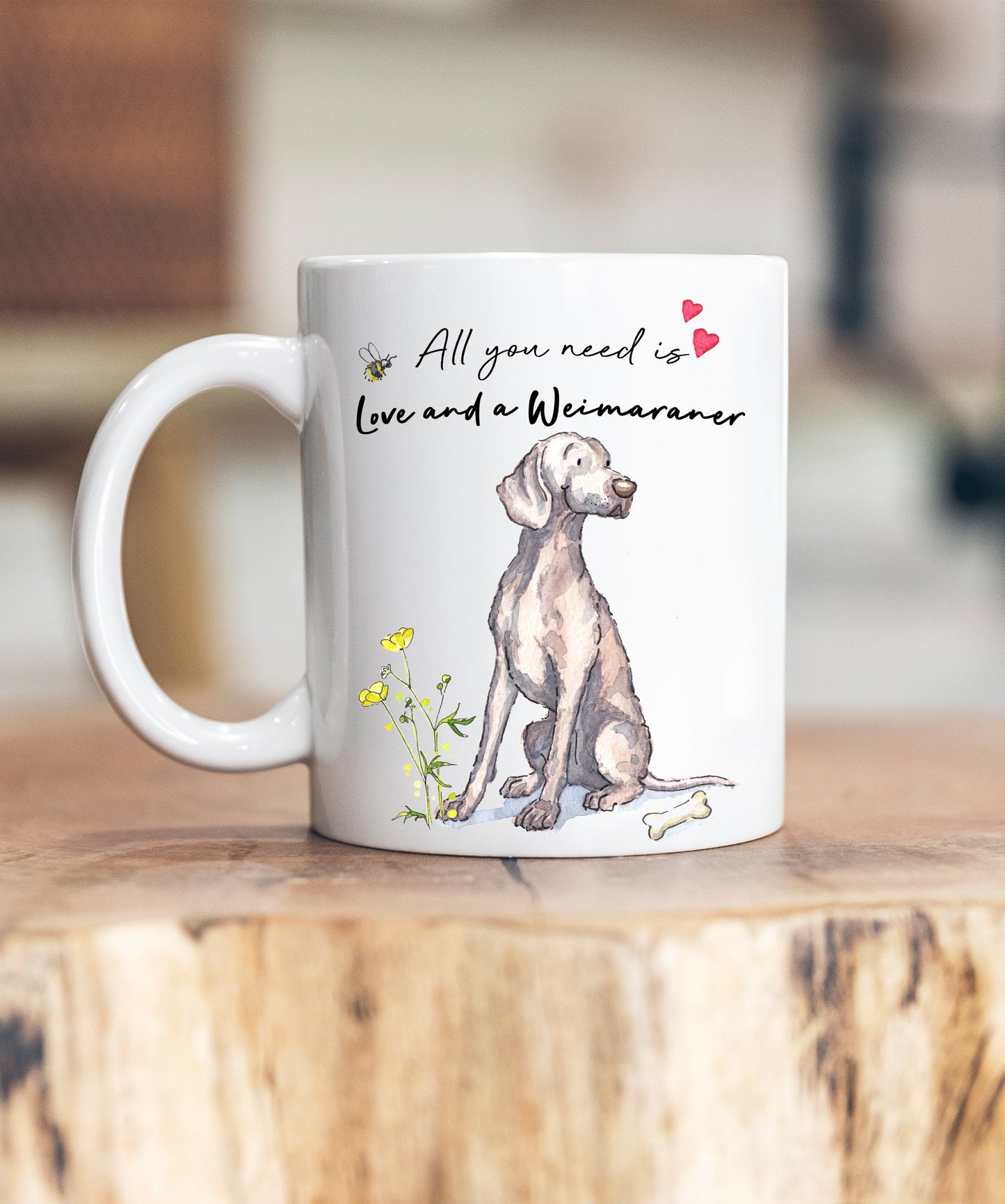 Love and a Weimaraner Ceramic Mug