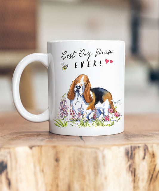 Best Dog Mum Basset Hound Ceramic Mug