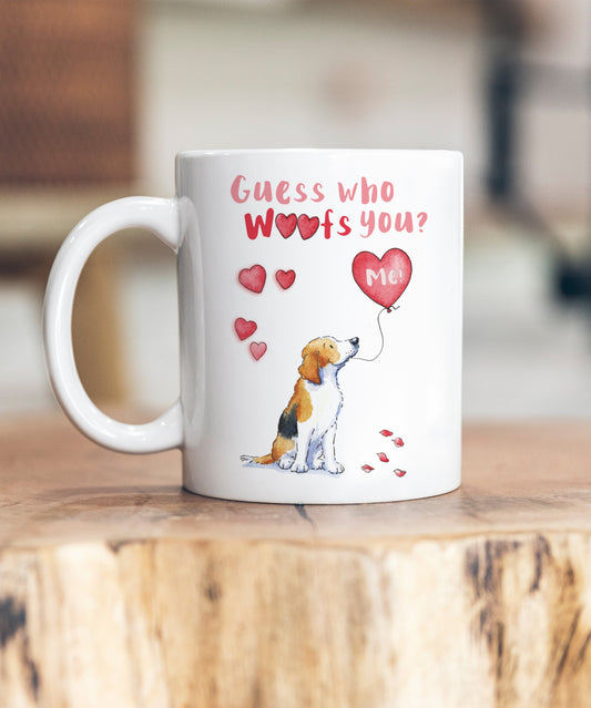 Beagle Guess Who Woofs You Ceramic Mug