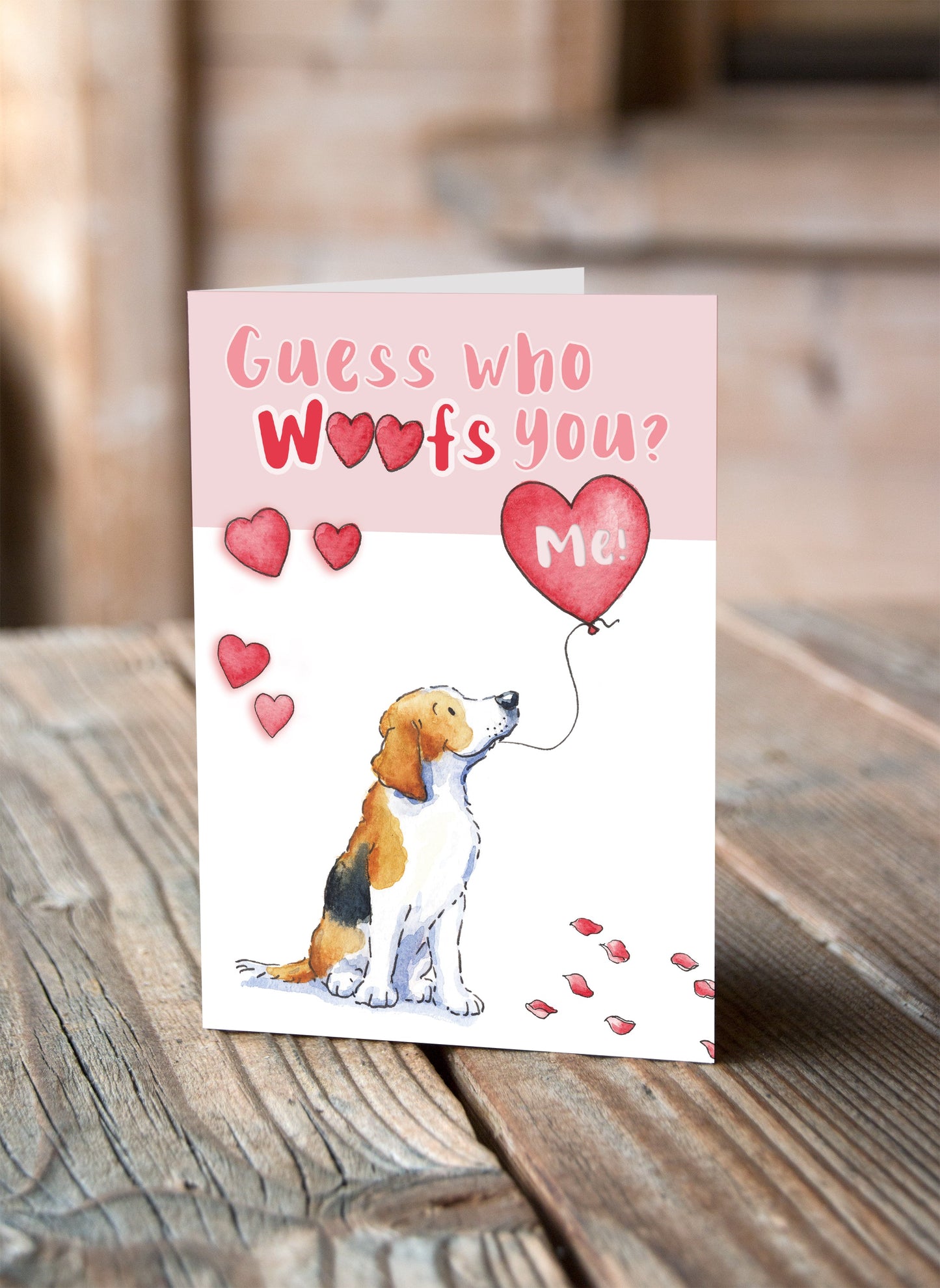 Beagle Valentine's Card