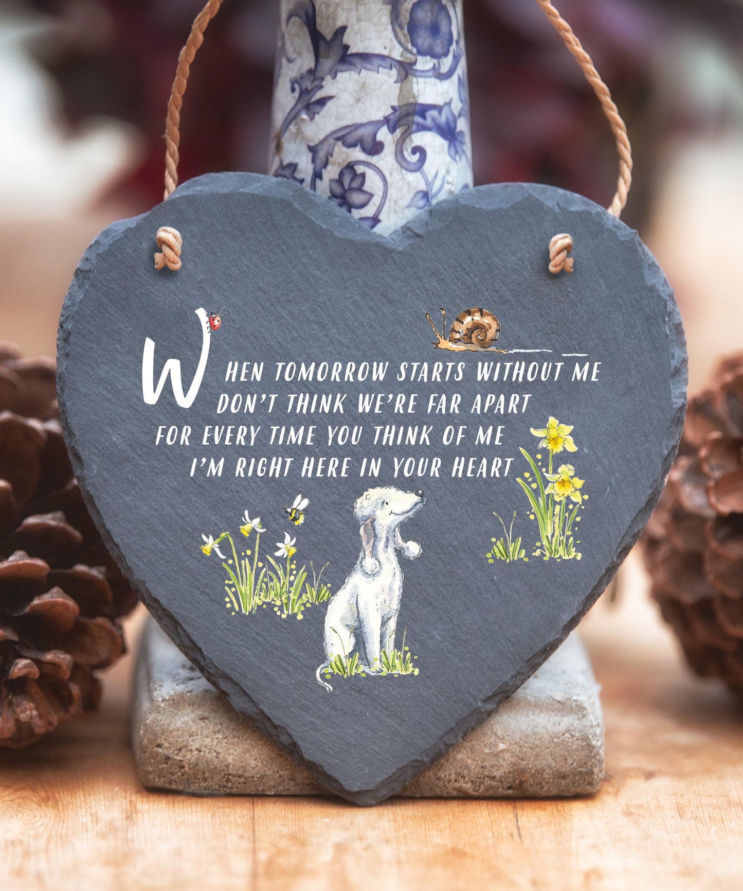 Bedlington Terrier - When Tomorrow Starts - Slate Heart