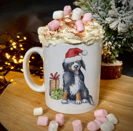 Bernese Mountain Dog Christmas Ceramic Mug