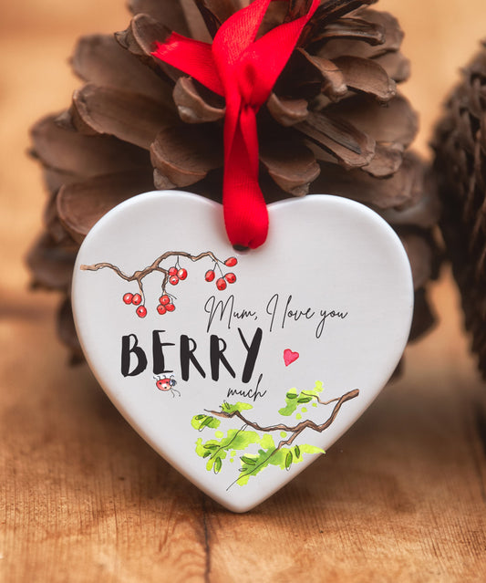 Berry Much Ceramic Heart