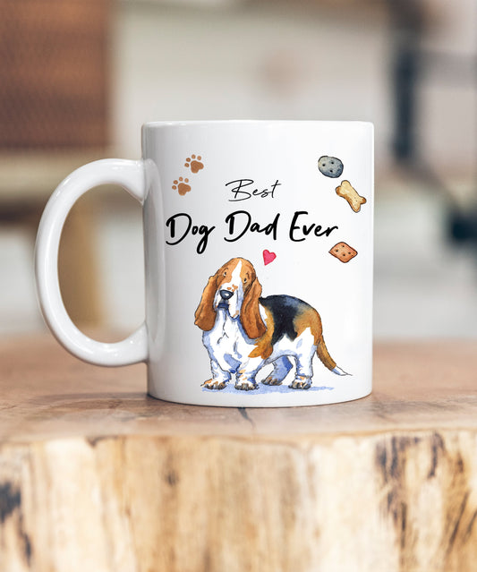 Best Dog Dad Basset Hound Ceramic Mug