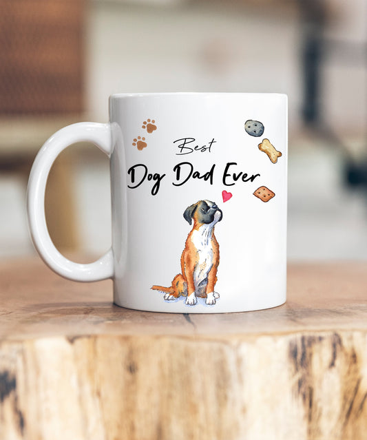 Best Dog Dad Boxer Ceramic Mug