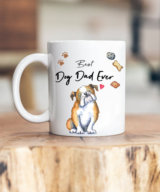 Best Dog Dad Bulldog Ceramic Mug
