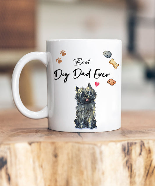 Best Dog Dad Cairn Terrier Black Ceramic Mug