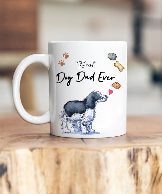 Best Dog Dad Cocker Spaniel Black & White Ceramic Mug