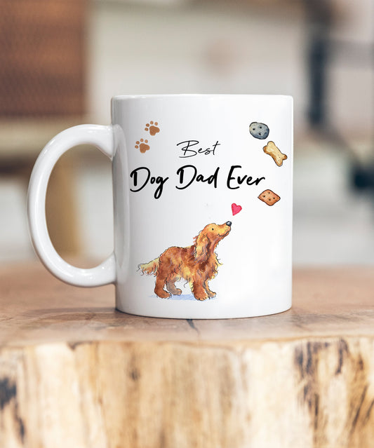 Best Dog Dad Cocker Spaniel Tan Ceramic Mug