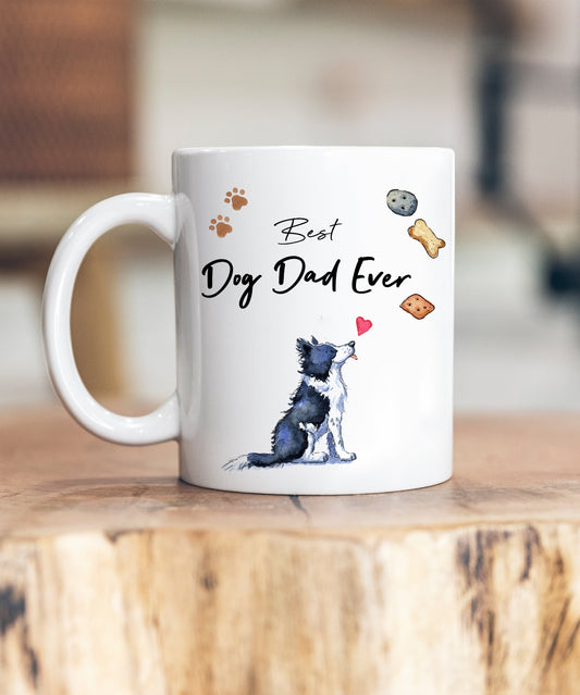 Best Dog Dad Collie Ceramic Mug