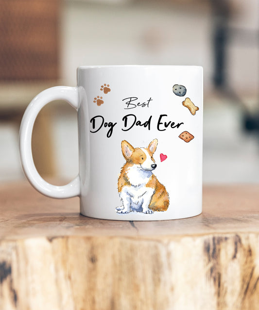 Best Dog Dad Corgi Ceramic Mug