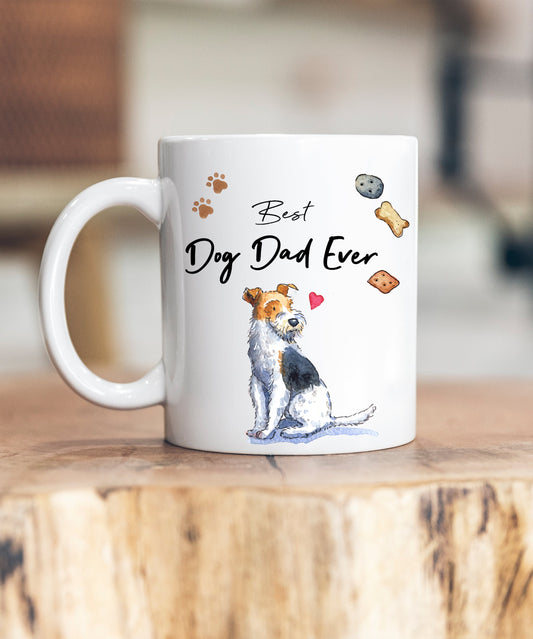 Best Dog Dad Fox Terrier Ceramic Mug