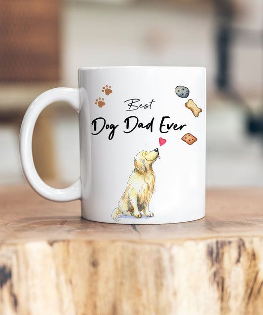 Best Dog Dad Golden Retriever Ceramic Mug