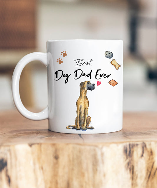 Best Dog Dad Great Dane Ceramic Mug