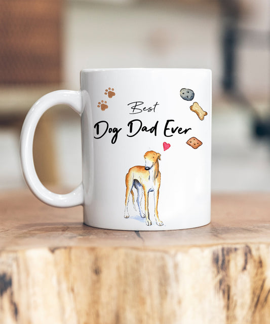 Best Dog Dad Greyhound Ceramic Mug