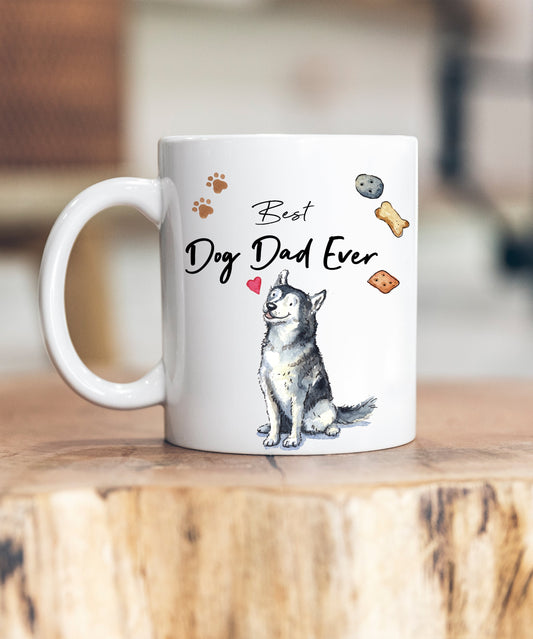 Best Dog Dad Husky Ceramic Mug