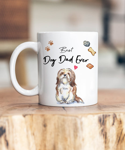 Best Dog Dad Lhasa Apso Ceramic Mug