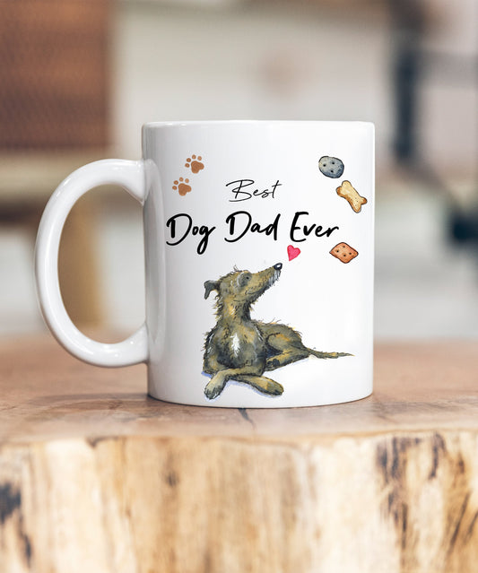 Best Dog Dad Lurcher Ceramic Mug