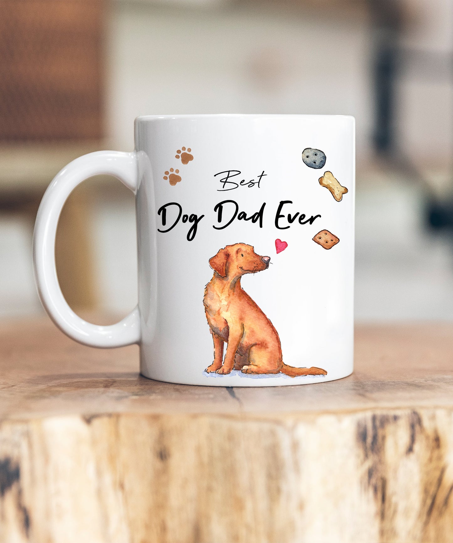 Best Dog Dad Fox Red Labrador Ceramic Mug