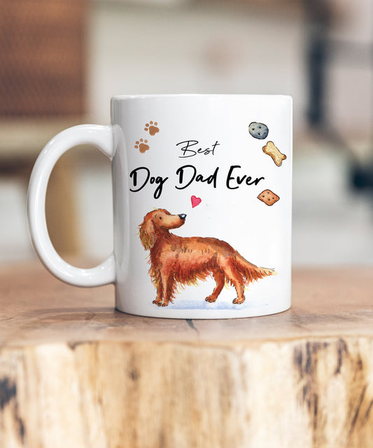 Best Dog Dad Red Setter Ceramic Mug