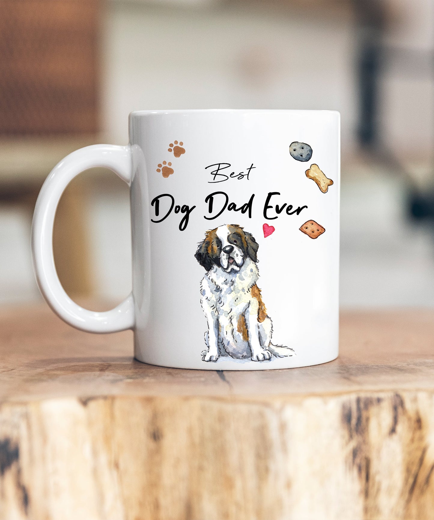 Best Dog Dad St Bernard Ceramic Mug